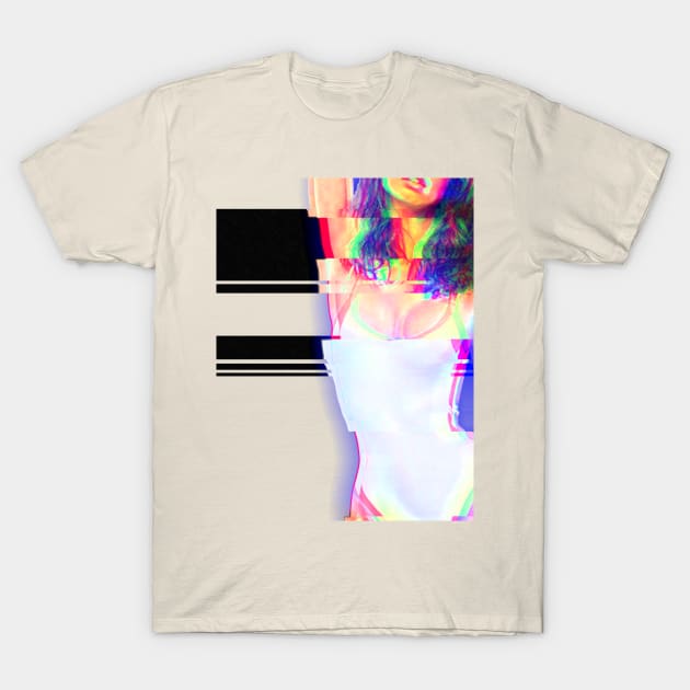 RETRO GLITCH GIRL #1 T-Shirt by RickTurner